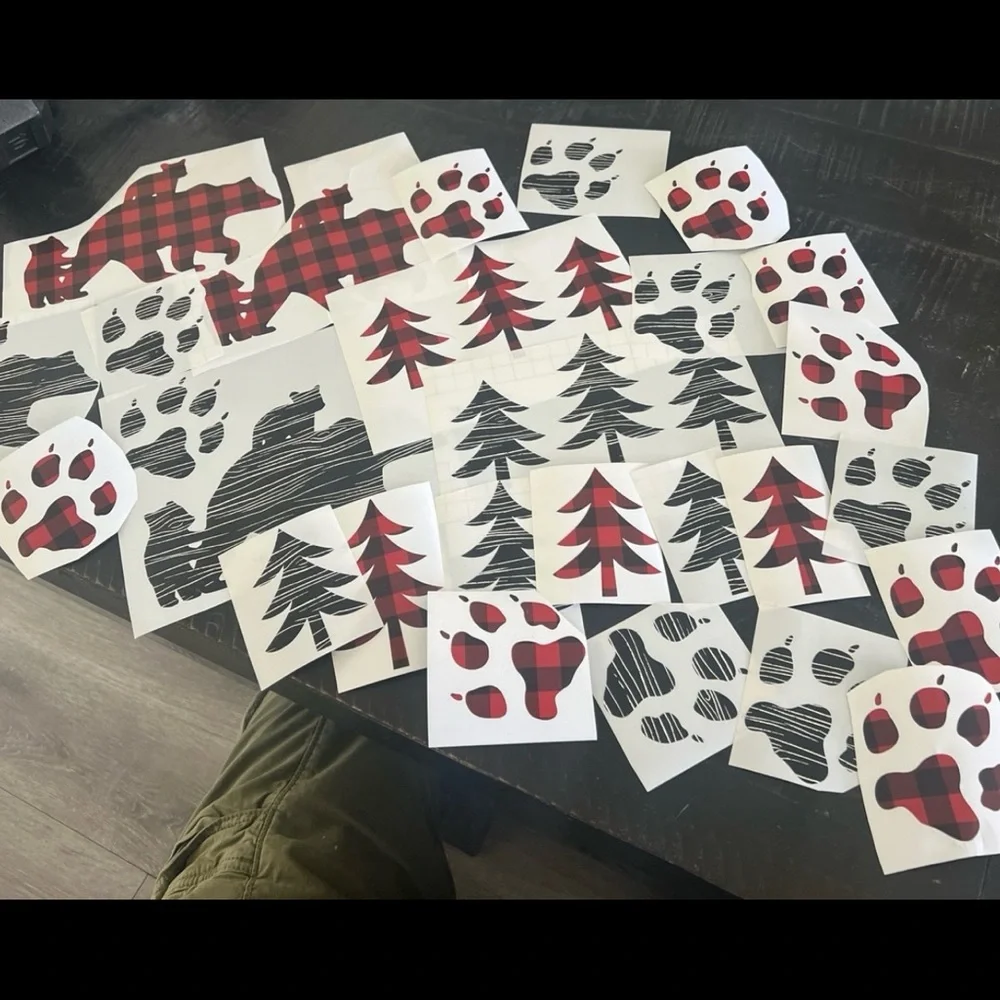 Bear Tree Forest Removable Vinyl Sticker Lot